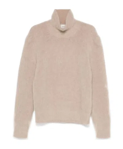 Ami Alexandre Mattiussi Ami Paris Roll Neck Knitted Jumper In Nude