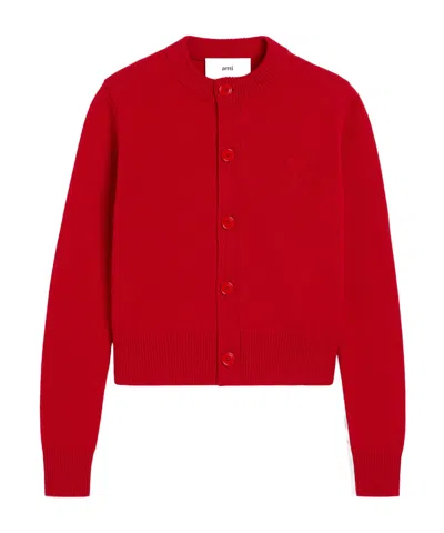 AMI ALEXANDRE MATTIUSSI AMI PARIS AMI DE COEUR KNITTED CARDIGAN