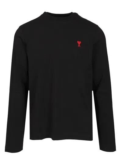 Ami Alexandre Mattiussi Long-sleeved T-shirt In Black