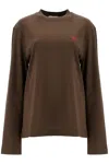 Ami Alexandre Mattiussi Long-sleeved T-shirt In Brown