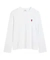 Ami Alexandre Mattiussi Ami De Caur Cotton Jersey Sweatshirt In White