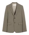 Ami Alexandre Mattiussi Long-sleeved Wool Suit Coat In Green