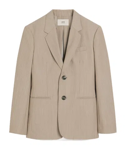 AMI ALEXANDRE MATTIUSSI AMI PARIS SINGLE-BREASTED TAILORED BLAZER