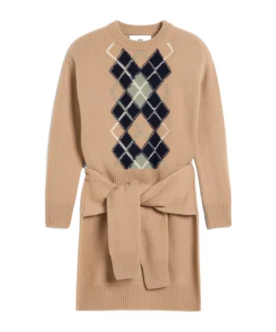 Ami Alexandre Mattiussi Long-sleeved Wool Sweater In Nude
