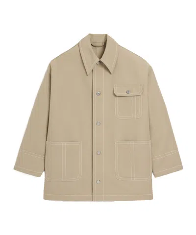 Ami Alexandre Mattiussi Long-sleeved Work Jacket In Orange