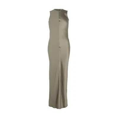 Ami Alexandre Mattiussi Long Straight Dress In Off-white
