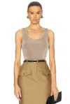 Ami Alexandre Mattiussi Long Tank Top In Ash