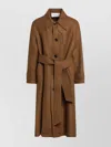 Ami Alexandre Mattiussi Ami Paris Hazelnut Wool Coat Men In Brown