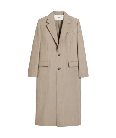 AMI ALEXANDRE MATTIUSSI AMI PARIS BACK SLIT LONG COAT