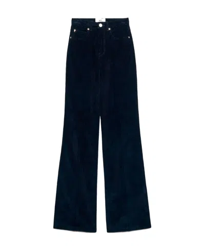 Ami Alexandre Mattiussi Long-length Flared Trousers In Blue