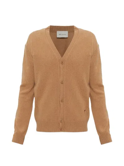 Ami Alexandre Mattiussi Long-sleeves Cardigan In Nude