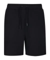 Ami Alexandre Mattiussi Ami Paris Ami De Coeur Logo Embossed Drawstring Shorts In Black