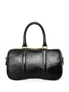 Ami Alexandre Mattiussi Lou Leather Shoulder Bag In Black