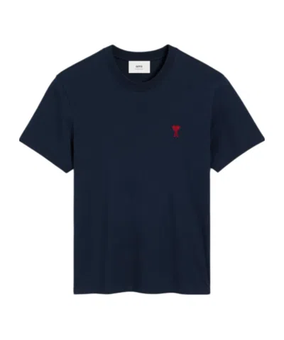 Ami Alexandre Mattiussi Love Embroidered Short-sleeved T-shirt In Black