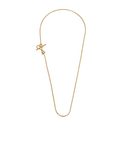 Ami Alexandre Mattiussi Love Two-in-one Necklace In Yellow