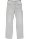 Ami Alexandre Mattiussi Low-rise Straight-leg Jeans In 0555 Javel Grey