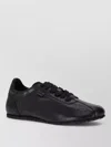 Ami Alexandre Mattiussi Low Top Sneakers Perforated Design Rubber Sole In Black