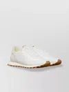 Ami Alexandre Mattiussi Low-top Sneakers With Nylon And Leather Accents In White