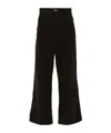 Ami Alexandre Mattiussi Wide Leg Corduroy Trousers Featuring Pockets In Black