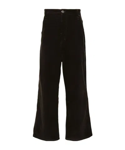 AMI ALEXANDRE MATTIUSSI AMI PARIS CORDUROY LOGO PATCH STRAIGHT-LEG TROUSERS
