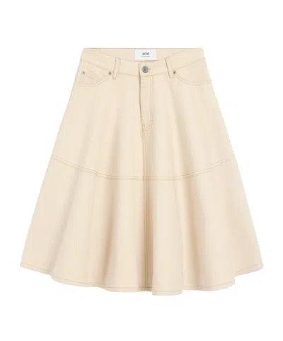 Ami Alexandre Mattiussi Low-waist Skirt In Neutral