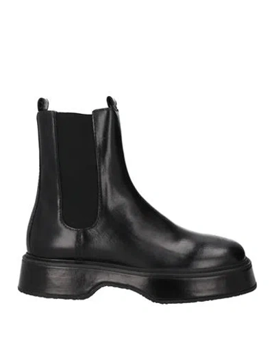 Ami Alexandre Mattiussi Man Ankle Boots Black Size 8 Leather
