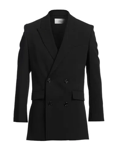 Ami Alexandre Mattiussi Man Blazer Black Size 38 Virgin Wool