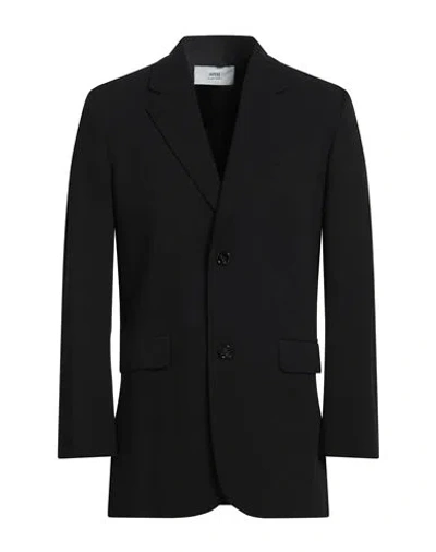 Ami Alexandre Mattiussi Man Blazer Black Size 38 Virgin Wool