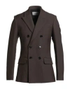 Ami Alexandre Mattiussi Man Blazer Dark Brown Size 36 Virgin Wool