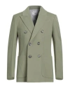 Ami Alexandre Mattiussi Man Blazer Khaki Size 36 Viscose, Wool In Green