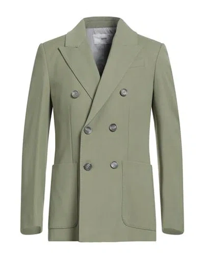 Ami Alexandre Mattiussi Man Blazer Khaki Size 36 Viscose, Wool In Green