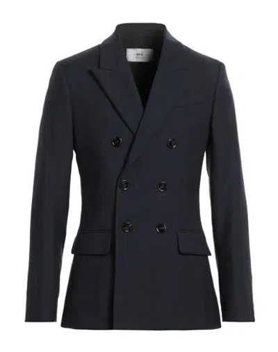 Ami Alexandre Mattiussi Man Blazer Navy Size 34 Virgin Wool In Blue