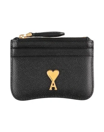 Ami Alexandre Mattiussi Man Cardholder Black Size - Leather In Multi