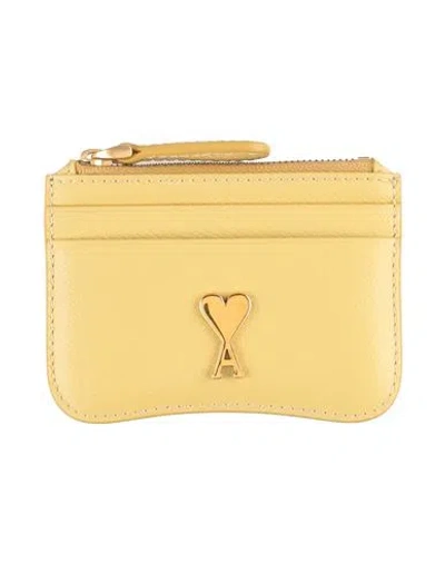 Ami Alexandre Mattiussi Man Cardholder Mustard Size - Leather In Yellow