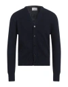 Ami Alexandre Mattiussi Man Cardigan Navy Size L Cashmere, Wool In Navy Blue