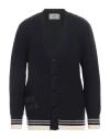 Ami Alexandre Mattiussi Man Cardigan Navy Size S Virgin Wool In Blue