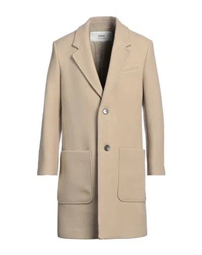 Ami Alexandre Mattiussi Man Coat Beige Size 32 Virgin Wool