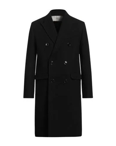 Ami Alexandre Mattiussi Man Coat Black Size 44 Virgin Wool