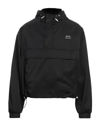 Ami Alexandre Mattiussi Man Jacket Black Size L Polyamide, Cotton
