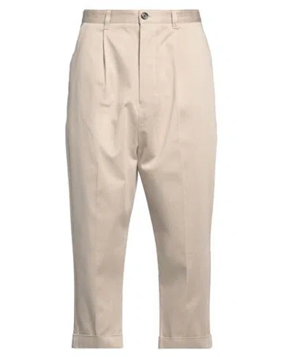 Ami Alexandre Mattiussi Pleat-detail Cotton Trousers In Beige