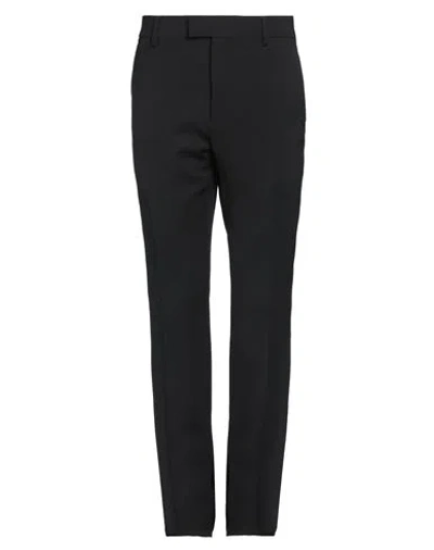 Ami Alexandre Mattiussi Man Pants Black Size 32 Viscose, Virgin Wool