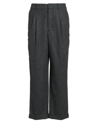Ami Alexandre Mattiussi Man Pants Charcoal Size 24 Virgin Wool In Black