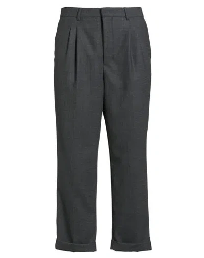 Ami Alexandre Mattiussi Man Pants Charcoal Size 26 Polyester, Virgin Wool, Elastane In Black