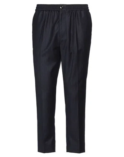Ami Alexandre Mattiussi Man Pants Midnight Blue Size L Virgin Wool