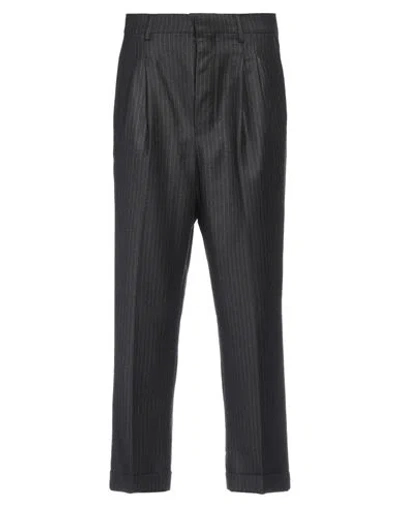 Ami Alexandre Mattiussi Man Pants Steel Grey Size 24 Virgin Wool In Black