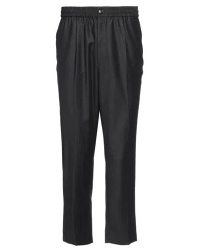 Ami Alexandre Mattiussi Man Pants Steel Grey Size L Virgin Wool In Black