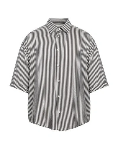 Ami Alexandre Mattiussi Striped Cotton Shirt In Black