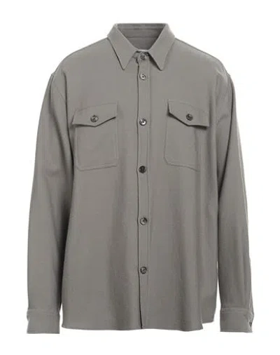 Ami Alexandre Mattiussi Man Shirt Grey Size L Virgin Wool