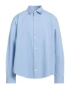 Ami Alexandre Mattiussi Man Shirt Light Blue Size Xs Cotton