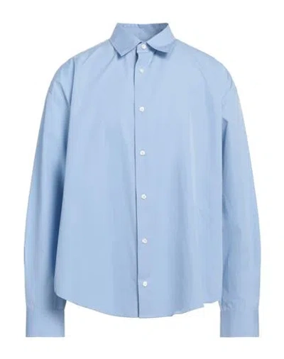 Ami Alexandre Mattiussi Man Shirt Light Blue Size Xs Cotton